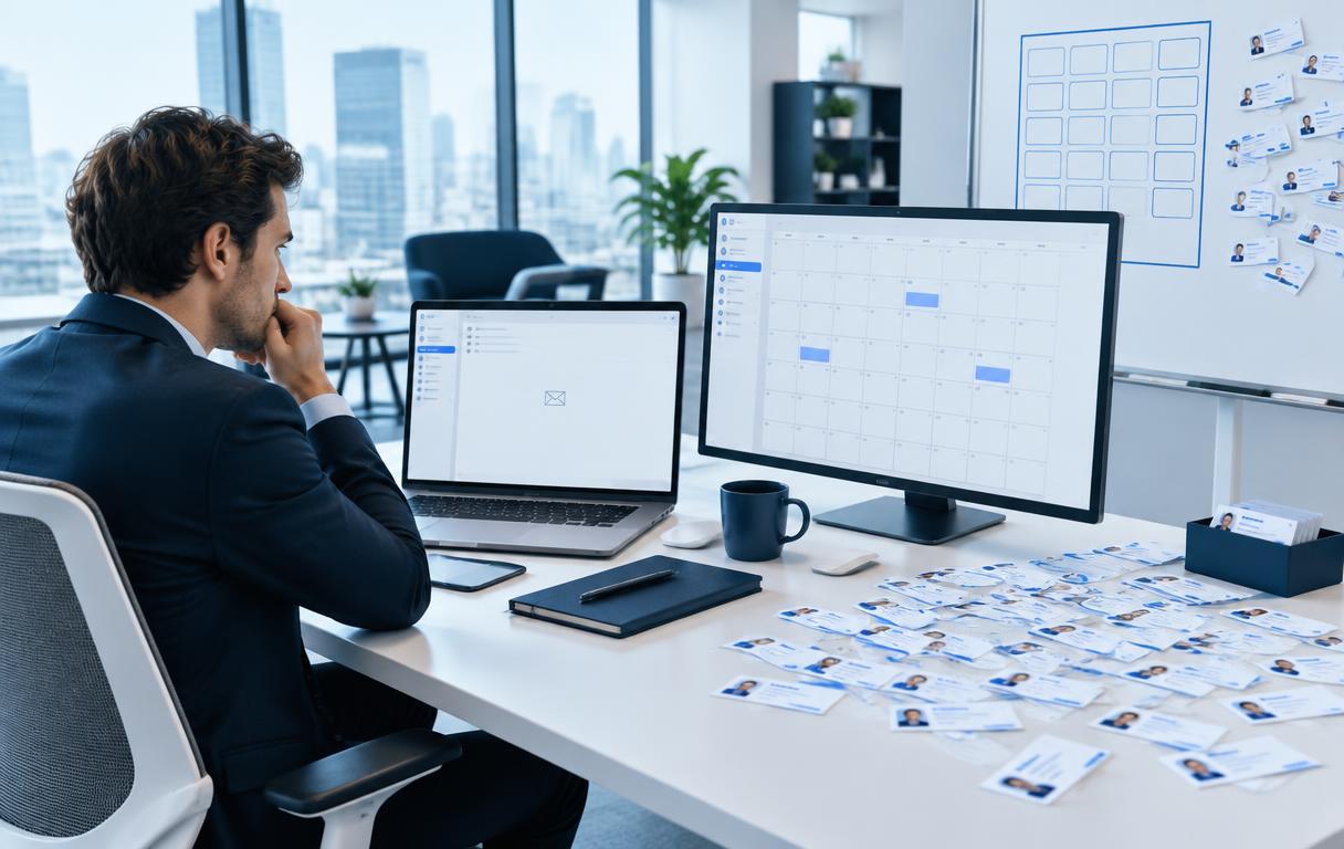 Illustration of insufficient inbound leads and an underfilled monthly meeting calendar